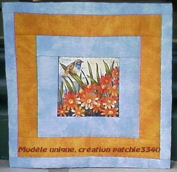 MES PATCHS : PETIT TABLEAU OISEAU